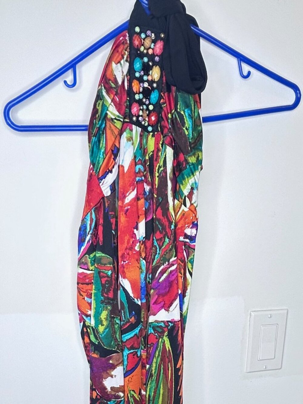 JFW Size S Maxi Dress, multi color,  Polyester/Spandex